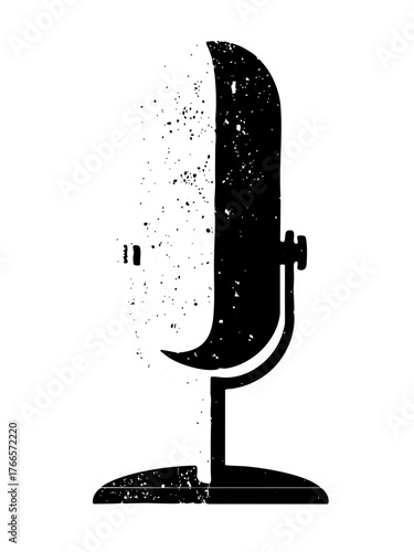 Vintage microphone retro style for broadcast
