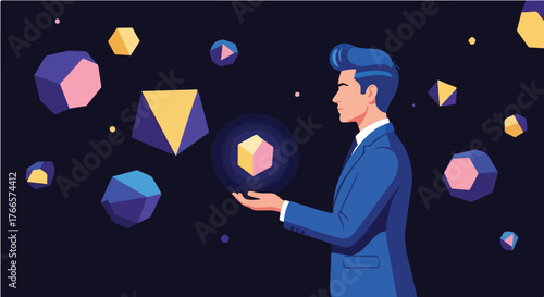 Strategic Dreamer – Futuristic Business Vector of Innovation, Vision, and Creative Strategy 2