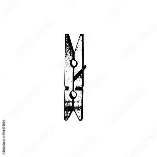 Clothespeg Clamps Laundry in a Domestic Setting