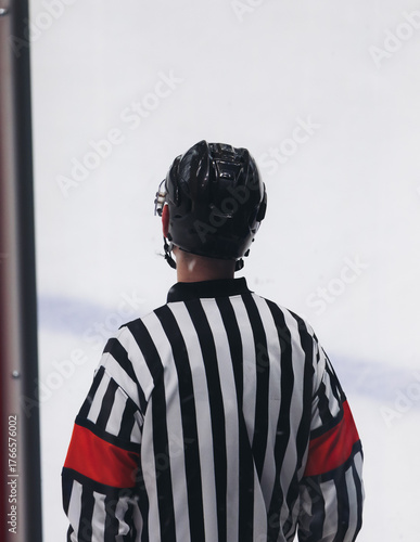 Canvas Print Hockey match game on ice rink arena stadium, team of ice hockey professional pla