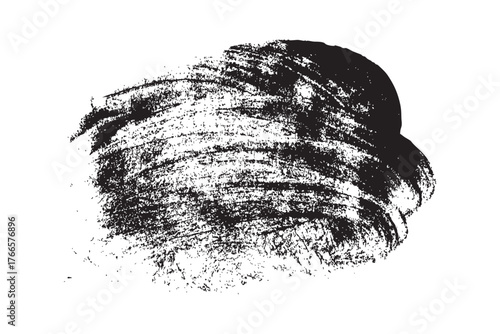 Grunge black brush stroke vector illustration