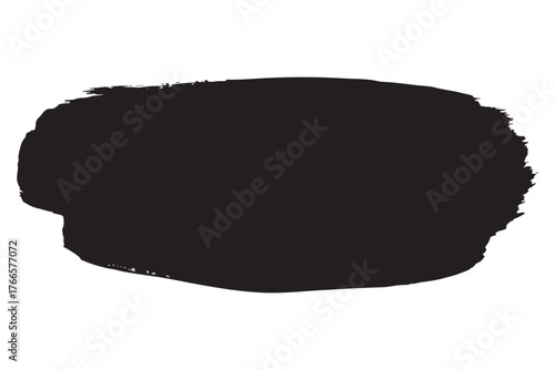 Grunge black brush stroke vector illustration