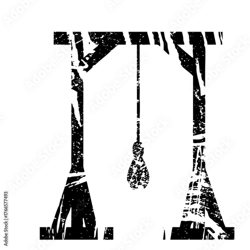 Gallows Illustrates Punishment in Historical Context