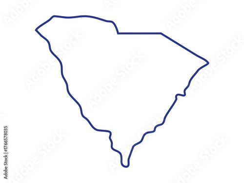South Carolina Icon Vector, State Symbol, Landmark, and Travel Emblem Design
