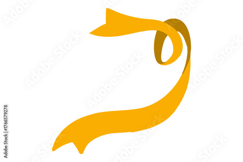 Gold Ribbon That Curls As Decoration