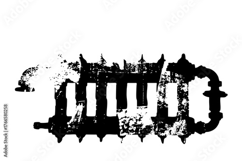 Grunge typography decay in urban design