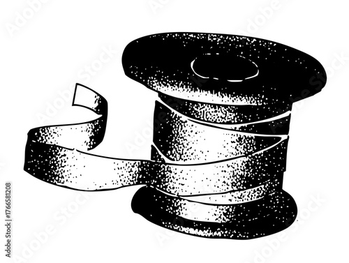 Film Reel Unwinds During Projection in Cinema