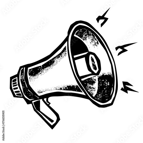 Megaphone Announces News in a Public Forum
