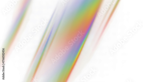 Colorful Prismatic Light Leak Overlay with Transparent Background