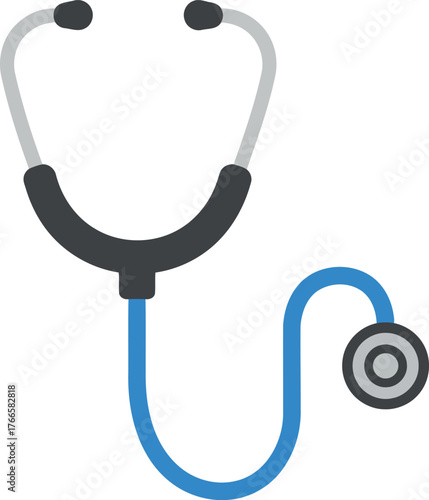 Medical stethoscope symbol healthcare diagnostic equipment vector icon vector