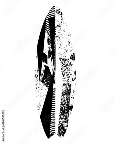 Abstract face explores duality in graphic design