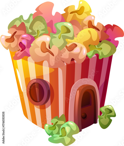 Colorful Popcorn Bucket
