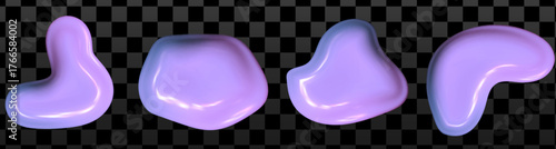 Abstract 3D blob with iridescent chrome finish. Y2K liquid glow and soft metallic tone create a futuristic 3D chrome mood.