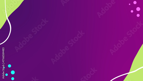 Modern Abstract Background with Purple Gradient and Green Accents