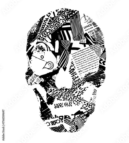 Portrait complexity within abstract composition