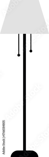 Modern arc floor lamp for living room accent lighting vector