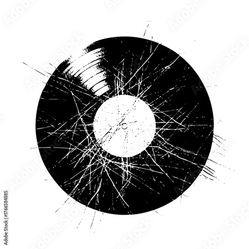 Broken record damage in a music collection