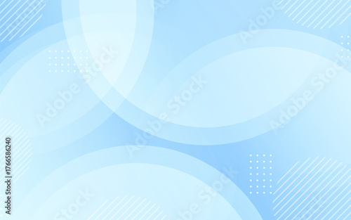 Modern light blue abstract background with soft gradient circles and geometric patterns, creating a clean and tranquil digital design for various projects and presentations