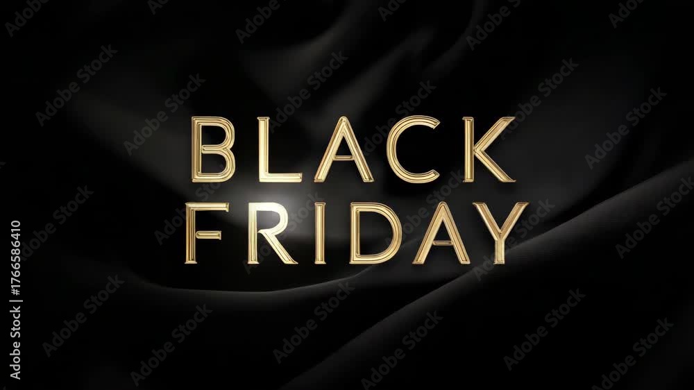 custom made wallpaper toronto digitalBlack Friday sale golden text shines with glowing lights on smooth black fabric background, elegant shopping and retail promotion concept