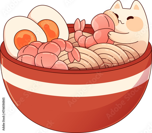 Kitten  in Ramen with Shrimps