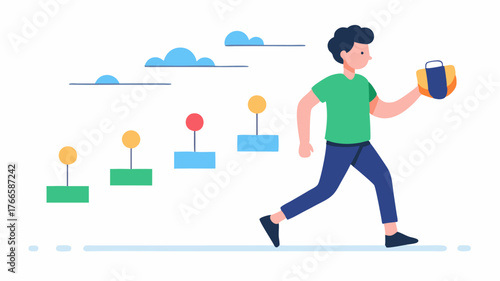 A personalized fitness journey timeline showcasing milestones achieved with animated milestones and celebratory graphics.