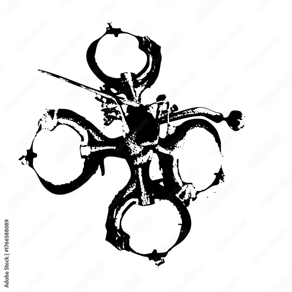 Naklejka premium Insect Illustration Organic Symmetry in Graphic Design