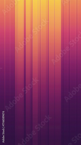 Vibrant vertical light stripes in orange and purple gradient with glowing effect. Ideal for abstract tech backgrounds, presentations, or product mockups with strong copy space area.