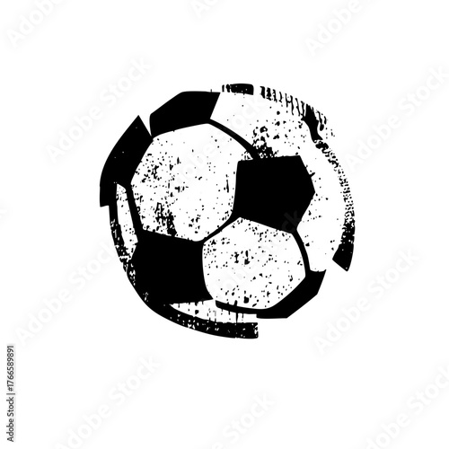 Soccer ball explodes in dynamic action, sports illustration
