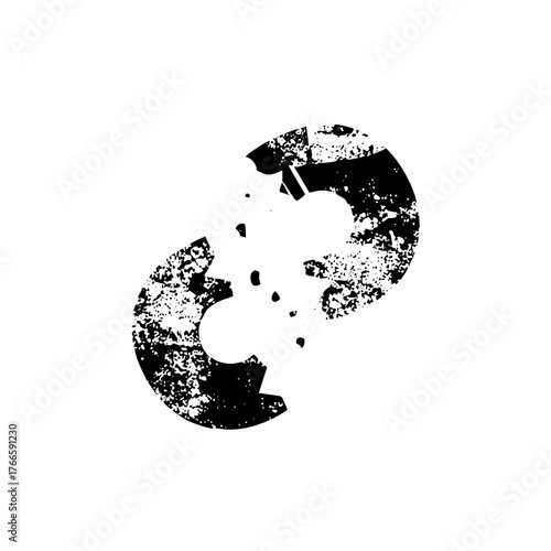 Broken cookie crumbles into pieces representing fragility and loss