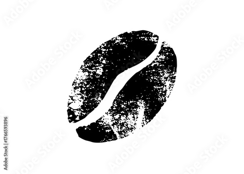 Coffee Bean Illustrates Texture in Minimalist Design