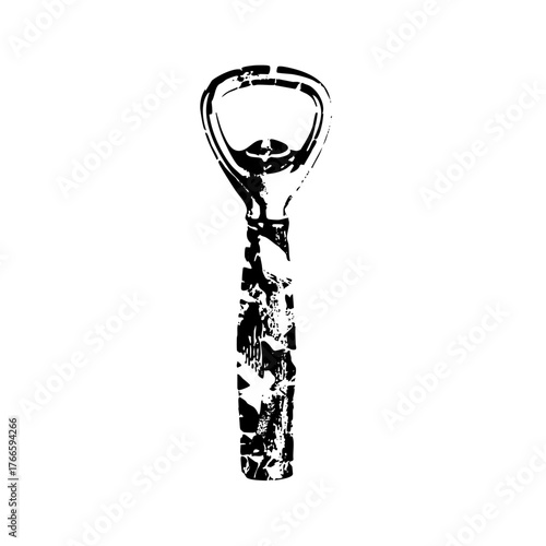 Bottle opener texture in a illustration