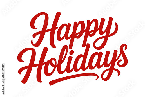 Festive red lettering spells out 