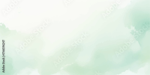 Soft watercolor background in light green and white delicate wash effect perfect for subtle textures and gentle designs
