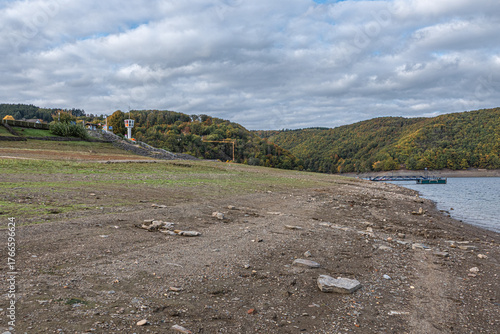 Wassernotstand am Rursee in Woffelsbach