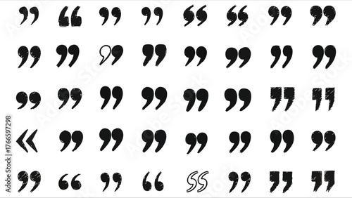 Set of Inverted Commas Icons - Quote Comma Icon
