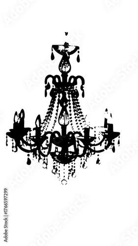 Chandelier drips gothic design