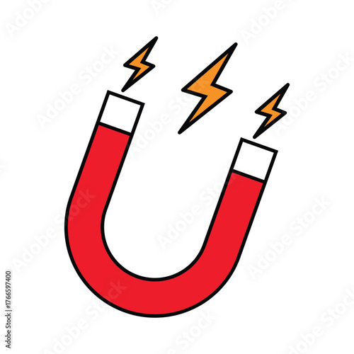Magnet Vector Icons Collection – Horseshoe Symbol and Electromagnetic Design.