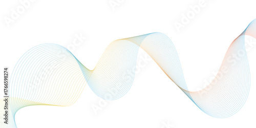 A minimalistic abstract background featuring flowing, wavy lines in black and light blue.
The lines curve gracefully across a clean white backdrop, forming soft wave-like patterns with a sense of moti