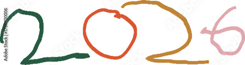 2026 pencil drawn numbers