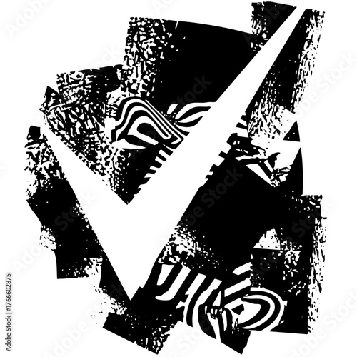 Abstract shapes compose dynamic composition for modern graphic design