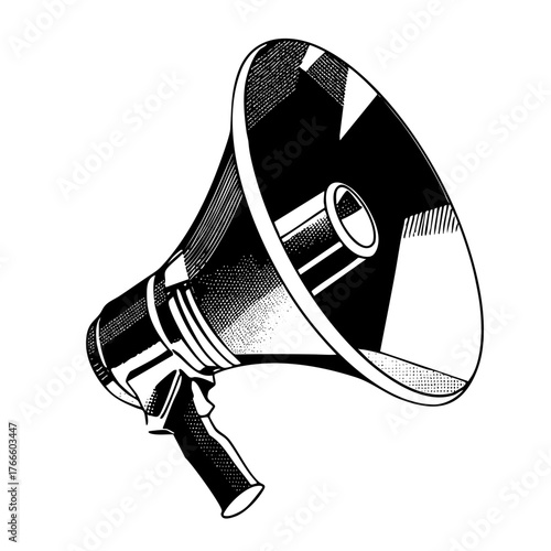 Megaphone Announces News in a Public Forum
