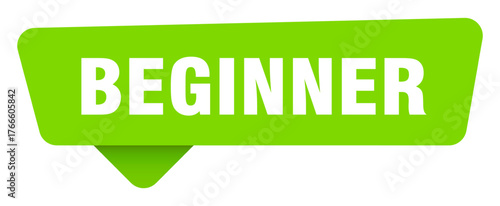 beginner green sign isolated on transpatent background. beginner sticker