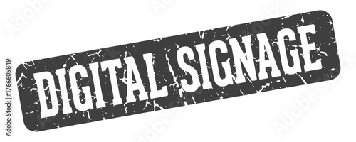digital signage rectangular sign. digital signage stamp