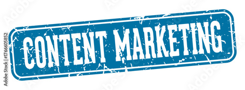 content marketing rectangular sign. content marketing stamp