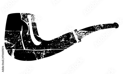 Smoking pipe texture in vintage illustration