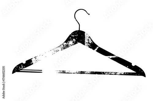 Clothes hanger texture in a minimalist wardrobe