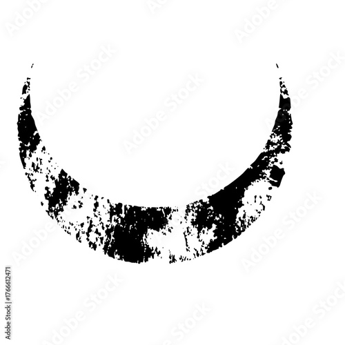 moon shines with textured grunge in a night sky