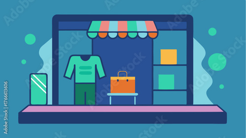 An interactive storefront utilizing augmented reality features allowing users to visualize products in their own environments through their devices.