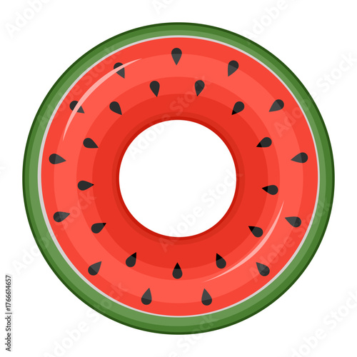 Inflatable watermelon pool float ring