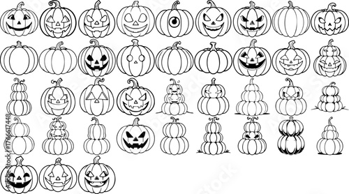Set of Halloween Pumpkin